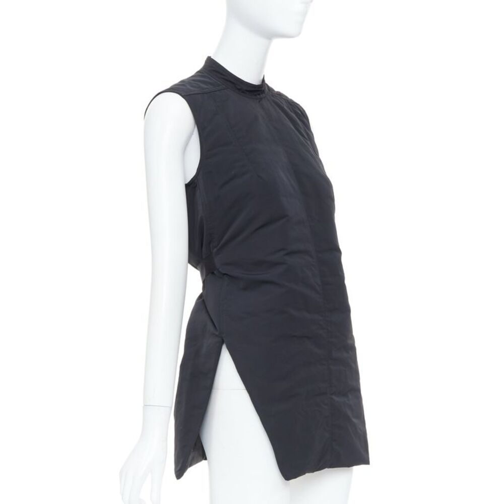 Rick Owens Black Quilted Tunic Vest